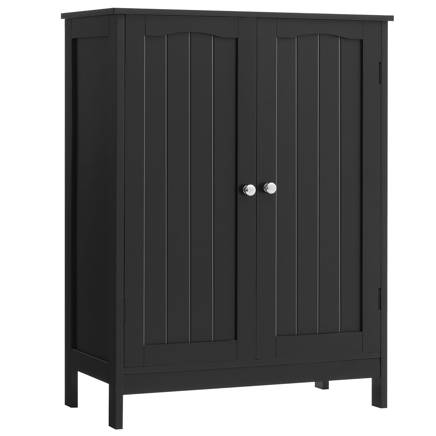 USIKEY Storage Cabinet with 2 Doors & Adjustable Shelf, Bathroom Cabinet, Armoire de Rangement for Living Room, Entryway, Home Office, Black