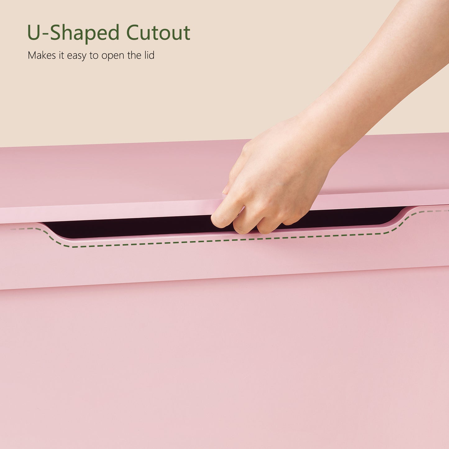 USIKEY 39.4” Storage Chest, Toy Box with 2 Safety Hinges, Storage Bench with Storage, Toy Chest for Bedroom
