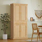 usikey 72?¡À Kitchen Pantry Cabinet, Tall Storage Cabinet with 4 Doors and 1 Drawer, Freestanding Cupboard with 6 Hanging Shelves and Adjustable Shelves for Kitchen, Dining Room,Living Room