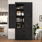 USIEKY 71" H Pantry Cabinet with 2 Drawers & 3 Shelves