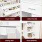 Shelf, Big Drawer, Cabinet with Shelves, 3 Lighting Modes & Adjustable Brightness Dressing Table, Small Makeup Vanity, 35.5” Desk,