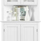 63.8" Tall Corner Cabinet with 4 Doors and 5 Storage Shelves, Corner Bathroom Cabinet, Freestanding Storage Cabinet for Bathroom, Living Room, Kitchen