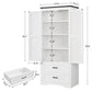 USIEKY 71" H Pantry Cabinet with 2 Drawers & 3 Shelves