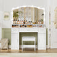 USIKEY Large Vanity Set with Large Lighted Mirror