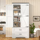 USIEKY 71" H Pantry Cabinet with 2 Drawers & 3 Shelves