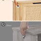 USIKEY 29.5" Storage Chest, Rattan Storage Bench with Storage