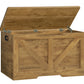Usikey 39.4" Storage Chest, Toy Box with 2 Safety Hinges, Lift Top Wooden Toy Chest, Storage Bench, for Living Room, Bedroom, Entryway