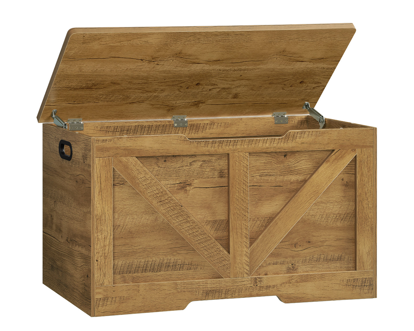 Usikey 39.4" Storage Chest, Toy Box with 2 Safety Hinges, Lift Top Wooden Toy Chest, Storage Bench, for Living Room, Bedroom, Entryway