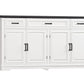 usikey 63” Large Buffet Cabinet with 4 Doors and 3 Drawers, Buffet Sideboard Cabinet with Storage and 2 Adjustable Shelves, Coffee Bar, Wine Bar for Living Room, White
