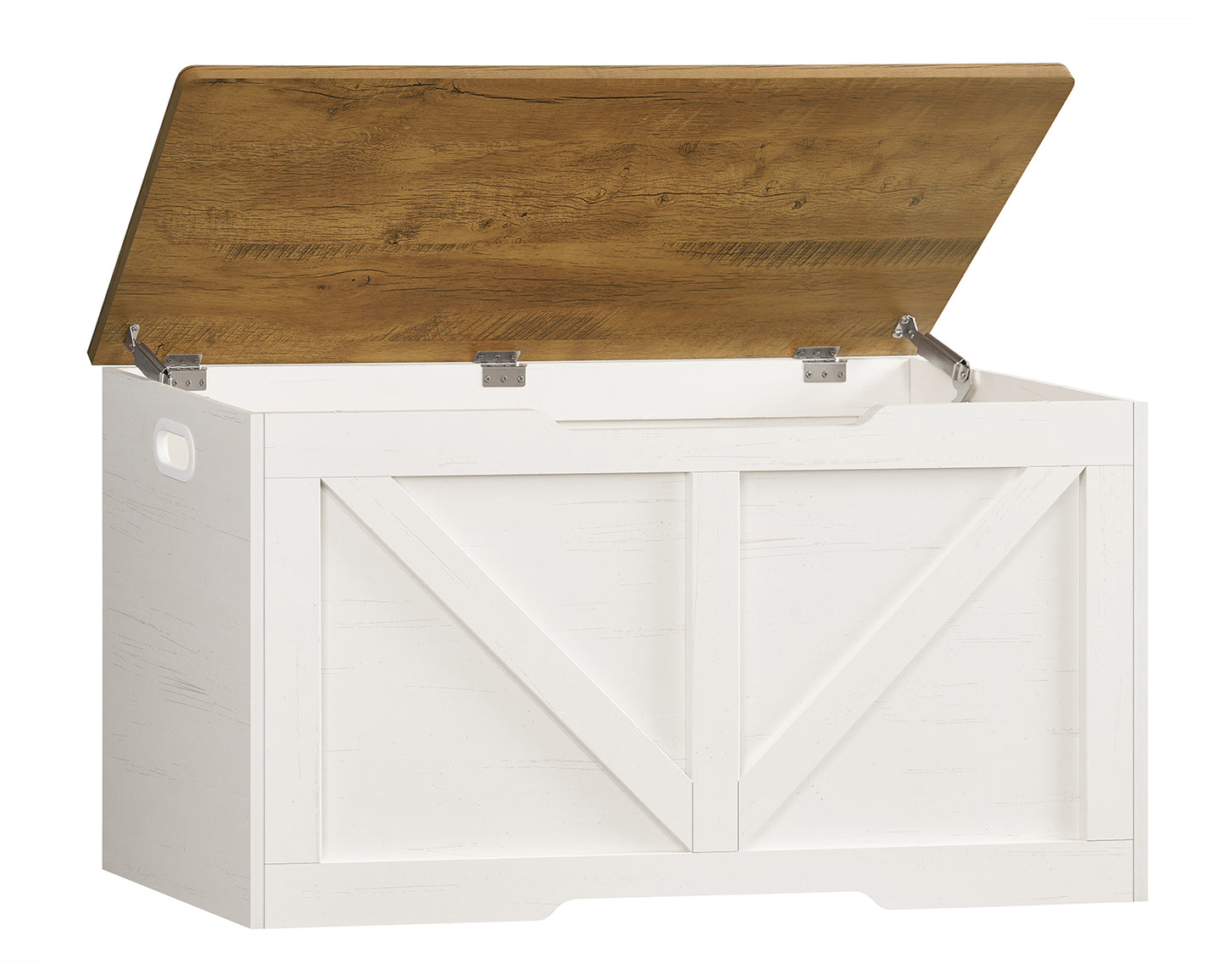 Usikey 39.4" Storage Chest, Toy Box with 2 Safety Hinges, Lift Top Wooden Toy Chest, Storage Bench, for Living Room, Bedroom, Entryway
