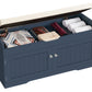 USIKEY Shoe Storage Bench, 2 Tier Shoe Bench with Padded Seat Cushion & 2 Barn Doors, Entryway Bench with Adjustable Shelf, Shoe Cabinet for Living Room, Bedroom