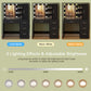 USIKEY Makeup Vanity with Lights, Vanity Desk with Mirror and 10 LED Lights, Vanity Table with 4 Drawers, Cabinet & 4 Necklace Hooks for Bedroom