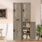 USIKEY 67.1" H Storage Cabinet, Tall Cabinet with 6 Shelves & Drawer, Slim Storage Cabinet with Adjustable Shelves for Living Room, Kitchen