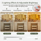USIKEY Large Vanity Set with Large Lighted Mirror