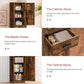 USIKEY 67.1" H Storage Cabinet, Tall Cabinet with 6 Shelves & Drawer, Slim Storage Cabinet with Adjustable Shelves for Living Room, Kitchen