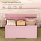 USIKEY 39.4” Storage Chest, Toy Box with 2 Safety Hinges, Storage Bench with Storage, Toy Chest for Bedroom