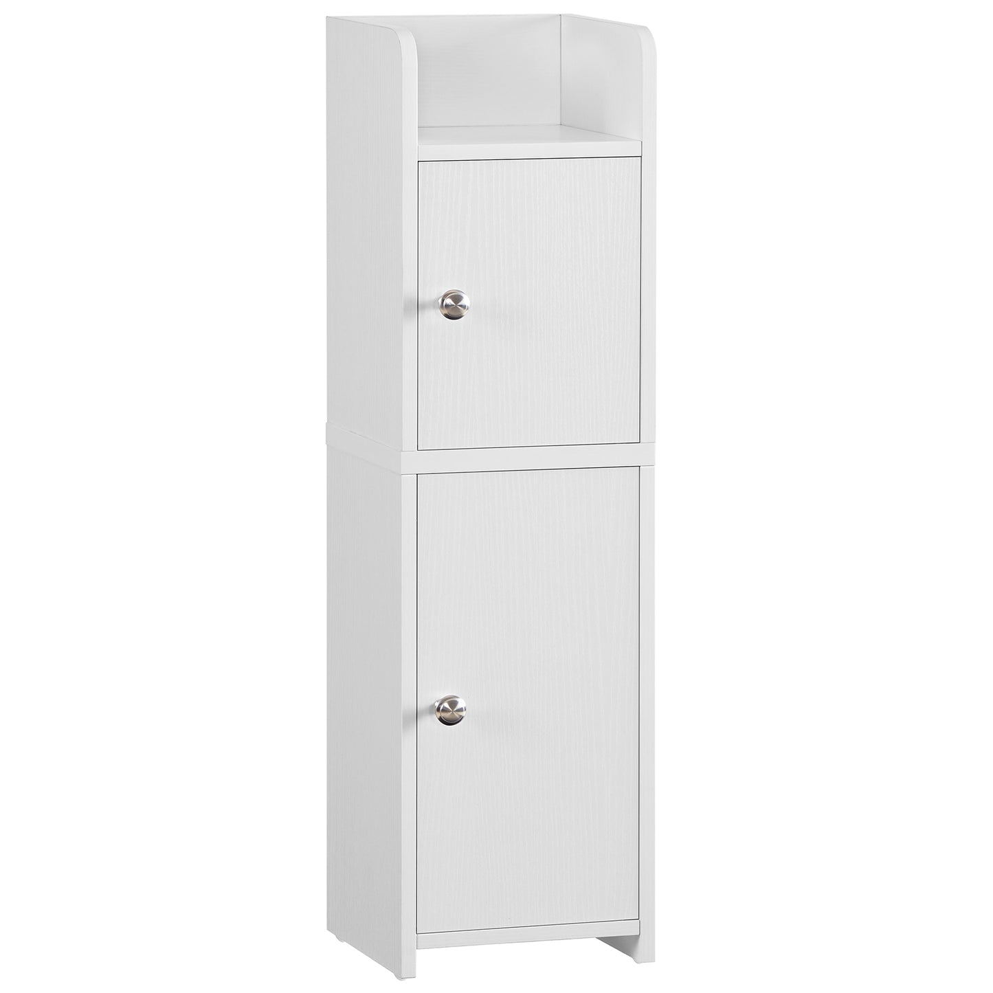 Bathroom Storage Cabinet, Narrow Cabinet with Doors and Adjustable Shelves, Corner Bathroom Cabinet, Bathroom Storage for Small Spaces