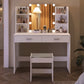 USIKEY Large Vanity Set with 10 Light Bulbs