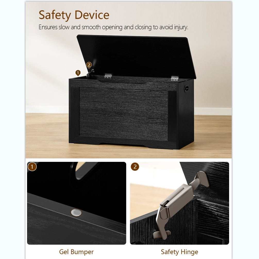 USIKEY 29.5" Storage Chest, Storage Bench with Storage