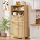 Tall Bathroom Cabinet, Storage Cabinet with 2 Drawers & Adjustable Shelves, Bathroom Storage Cabinet for Living Room, Dining Room, Entryway