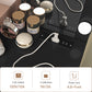 USIKEY 47.2" Large Vanity Desk with Lighted Mirror, 14 Lights, Makeup Vanity Table with 5 Large Drawers & Charging Station