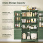 USIKEY Pantry Cabinet, Kitchen Pantry Storage Cabinet with Doors and Adjustable Shelves, Food Pantry for Kitchen, Dining Room, Living Room and Garage