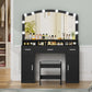 USIKEY Large Vanity Set with Large Lighted Mirror