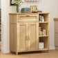 USIKEY Storage Cabinet, Floor Cabinet with Doors and Shelves, Coffee Bar Cabinet with Drawer, Organizer Cabinet for Living Room, Dining Room