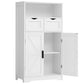 Bathroom Cabinet, Storage Cabinet with 2 Adjustable Drawers & 2 Barn Doors, Standing Cupboard with 2 Shelf, Floor Cabinet for Living Room, Home Office, Kitchen