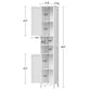 USIKEY 67" Tall Bathroom Cabinet with Adjustable Shelves and Doors, Narrow Bathroom Storage Cabinet for Small Space