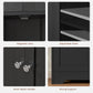 USIKEY Storage Cabinet, Bathroom Cabinet with 4 Doors & Adjustable Shelf, Bathroom Floor Cabinet for Living Room, Entryway, Home Office
