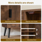 USIKEY Storage Cabinet with Rattan Door & 3 Drawers, Entryway Cabinet with Adjustable Shelf, Accent Cabinet for Living Room