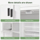 USIKEY Storage Cabinet, Floor Cabinet with Doors and Shelves, Coffee Bar Cabinet with Drawer, Organizer Cabinet for Living Room, Dining Room