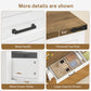 USIKEY Farmhouse 6 Drawer Dresser for Bedroom, 47.2'' Wide Wood Chest of Drawers , Dresser for Closet, Bedroom Dresser for Living Room, White