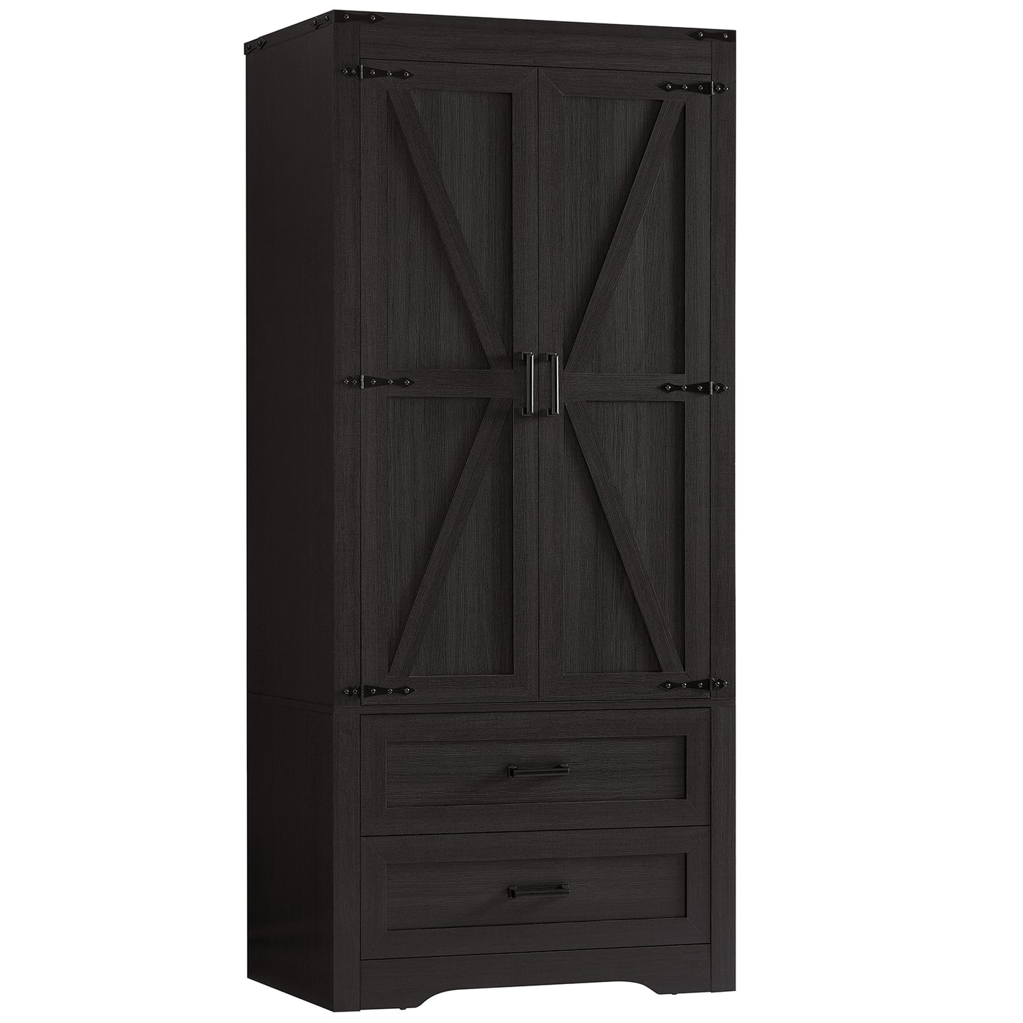 USIEKY 71" H Pantry Cabinet with 2 Drawers & 3 Shelves