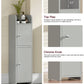 Bathroom Storage Cabinet, Narrow Cabinet with Doors and Adjustable Shelves, Corner Bathroom Cabinet, Bathroom Storage for Small Spaces