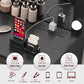 usikey Makeup Vanity with 12 Lights, Vanity Desk with Power Outlet, Makeup Vanity Table with 5 Drawers, Large Mirror, Dressing Vanity Table with Stool for Bedroom, Bathroom, White