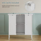 USIKEY Pedestal Sink Storage Cabinet with 2 Doors and Shelf, Under Sink Cabinet, Bathroom Sink Cabinet with U-Shape, White