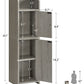 Bathroom Storage Cabinet, Narrow Cabinet with Doors and Adjustable Shelves, Corner Bathroom Cabinet, Bathroom Storage for Small Spaces