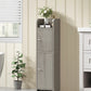 Bathroom Storage Cabinet, Narrow Cabinet with Doors and Adjustable Shelves, Corner Bathroom Cabinet, Bathroom Storage for Small Spaces