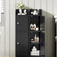 USIKEY Bathroom Storage Cabinet, Narrow Cabinet with Doors and Adjustable Shelves, Corner Bathroom Cabinet, Bathroom Storage for Small Spaces
