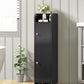 USIKEY Bathroom Storage Cabinet, Narrow Cabinet with Doors and Adjustable Shelves, Corner Bathroom Cabinet, Bathroom Storage for Small Spaces