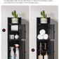 USIKEY Bathroom Storage Cabinet, Narrow Cabinet with Doors and Adjustable Shelves, Corner Bathroom Cabinet, Bathroom Storage for Small Spaces