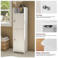 USIKEY Bathroom Storage Cabinet, Narrow Cabinet with Doors and Adjustable Shelves, Corner Bathroom Cabinet, Bathroom Storage for Small Spaces