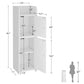 USIKEY Bathroom Storage Cabinet, Narrow Cabinet with Doors and Adjustable Shelves, Corner Bathroom Cabinet, Bathroom Storage for Small Spaces