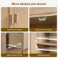 USIKEY Morden 47.2" Storage Cabinet with 2 Drawers & 2 Adjustable Shelves, Floor Cabinet with 4 Doors, Tall Cabinet for Living Room, Dining Room, Entryway