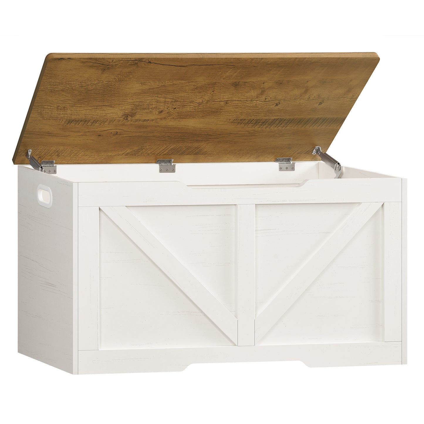 Usikey 39.4" Storage Chest, Toy Box with 2 Safety Hinges, Lift Top Wooden Toy Chest, Storage Bench, for Living Room, Bedroom, Entryway