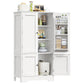 USIKEY Pantry Cabinet, Kitchen Pantry Storage Cabinet with Doors and Adjustable Shelves, Food Pantry for Kitchen, Dining Room, Living Room and Garage