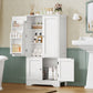 USIKEY Pantry Cabinet, Kitchen Pantry Storage Cabinet with Doors and Adjustable Shelves, Food Pantry for Kitchen, Dining Room, Living Room and Garage