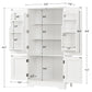 USIKEY Pantry Cabinet, Kitchen Pantry Storage Cabinet with Doors and Adjustable Shelves, Food Pantry for Kitchen, Dining Room, Living Room and Garage